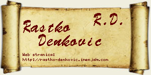 Rastko Denković vizit kartica